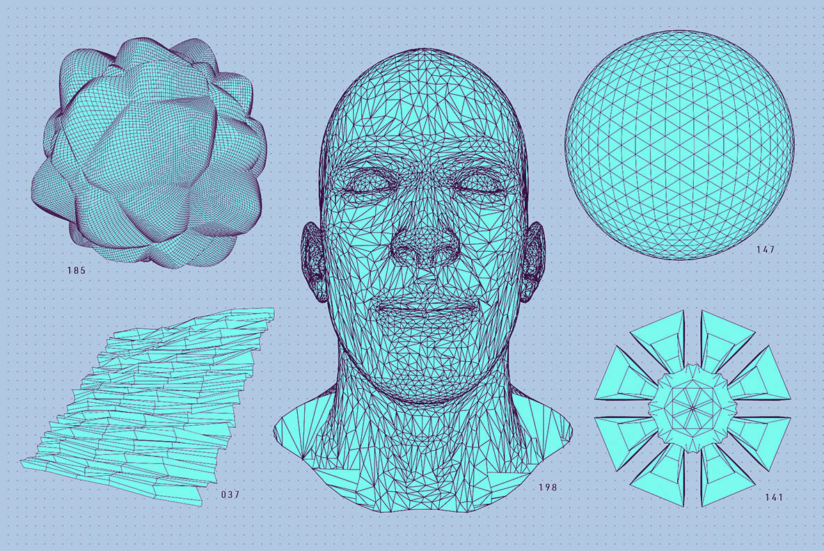 200 Vector Wireframe Shapes 33