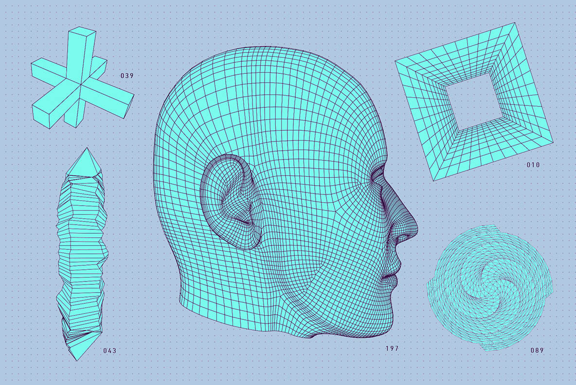 200 Vector Wireframe Shapes 35