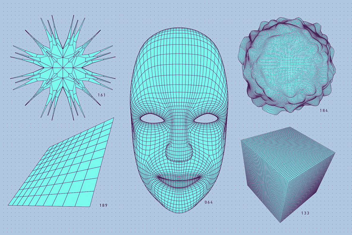 200 Vector Wireframe Shapes 38