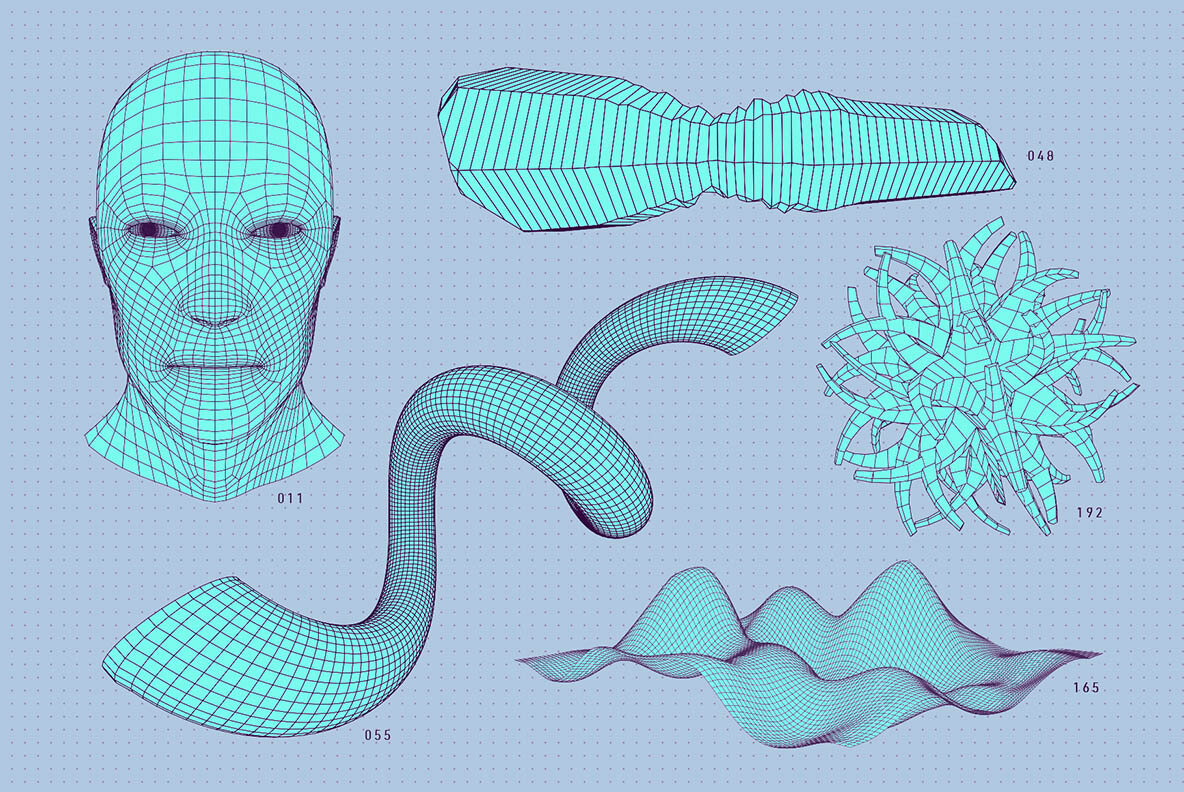 200 Vector Wireframe Shapes 41