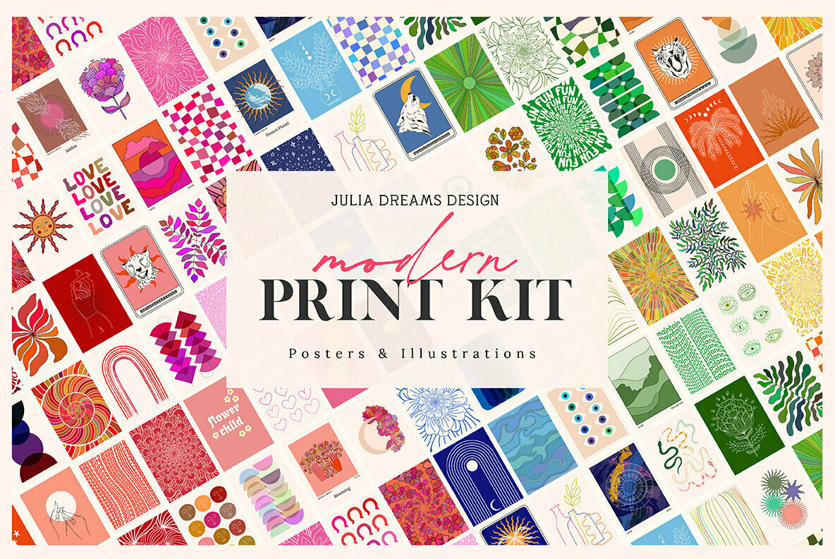 Modern Print Kit Posters   Graphics 1