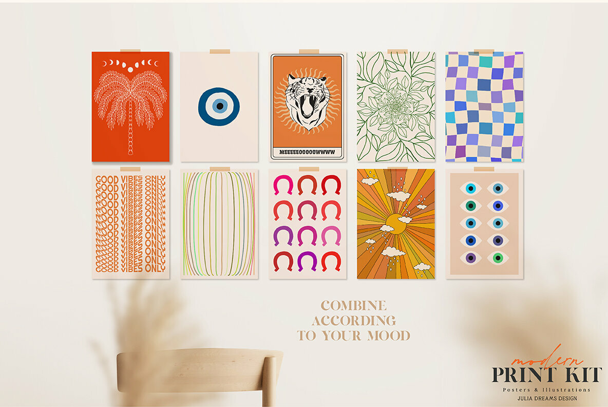 Modern Print Kit Posters   Graphics 4