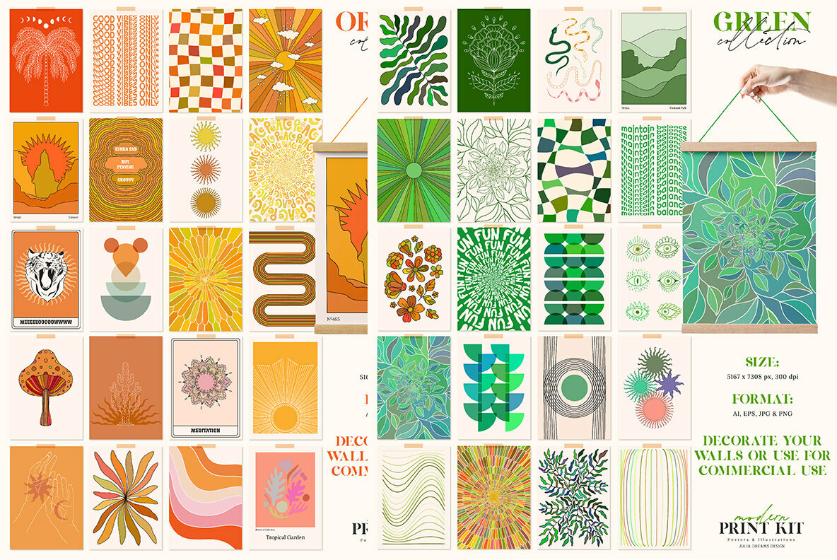 Modern Print Kit Posters   Graphics 5