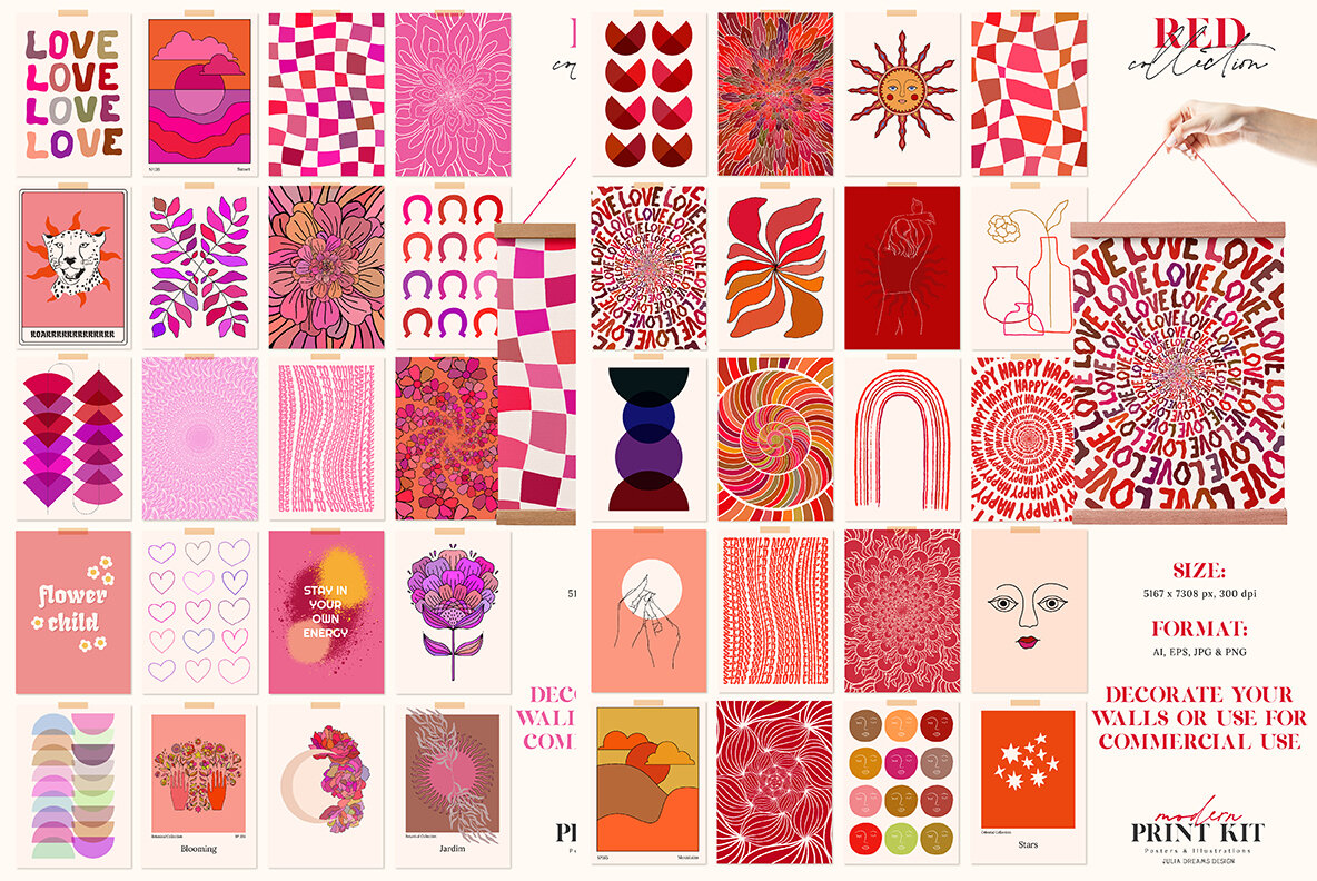 Modern Print Kit Posters   Graphics 6