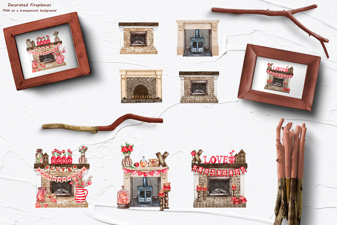 Valentines Watercolor Collection 9