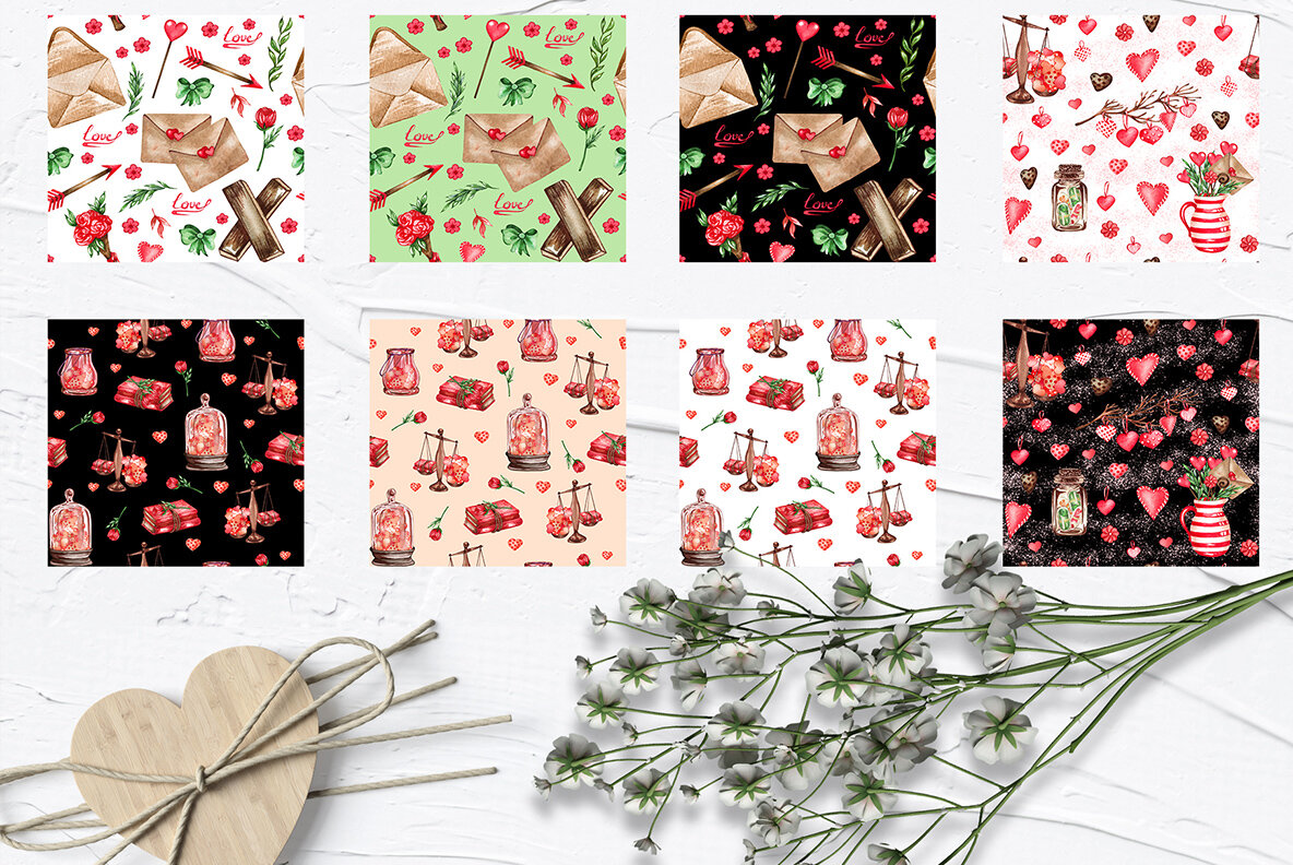 Valentines Watercolor Collection 14