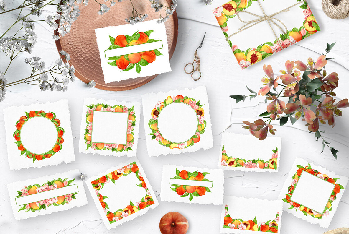 Peach Watercolor Set 6