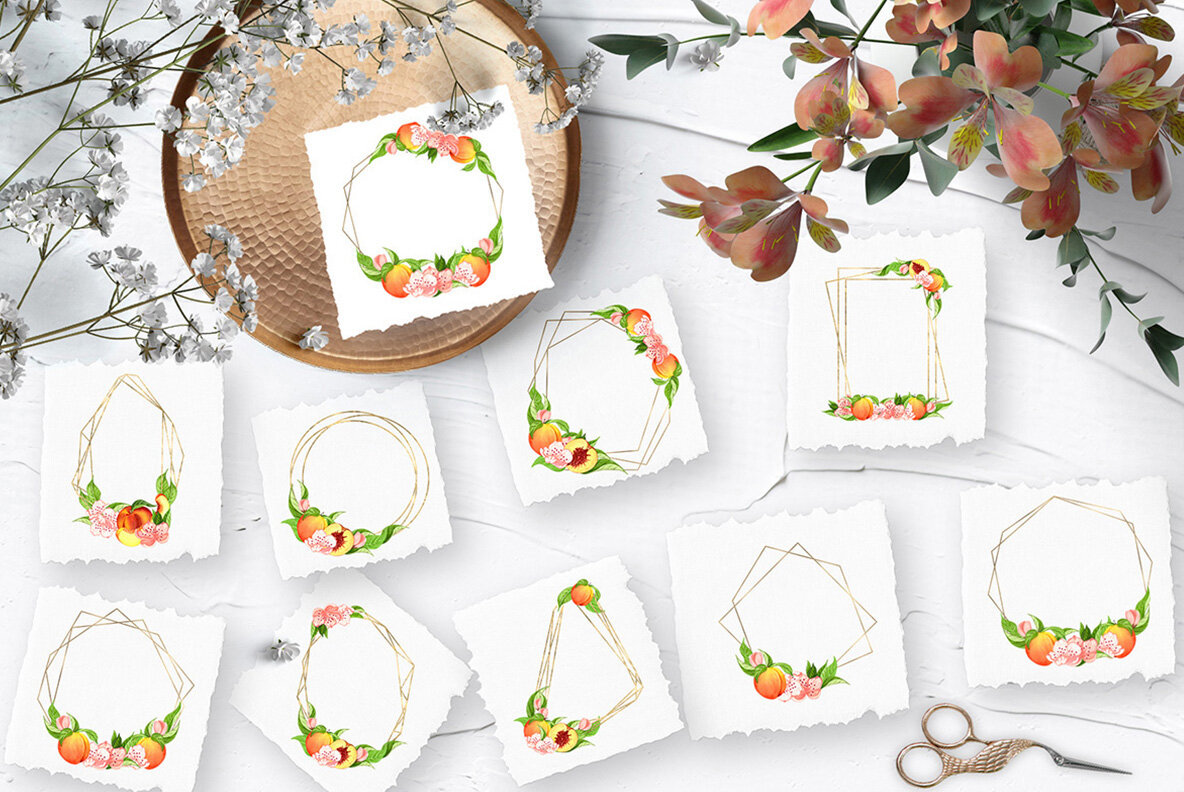 Peach Watercolor Set 7