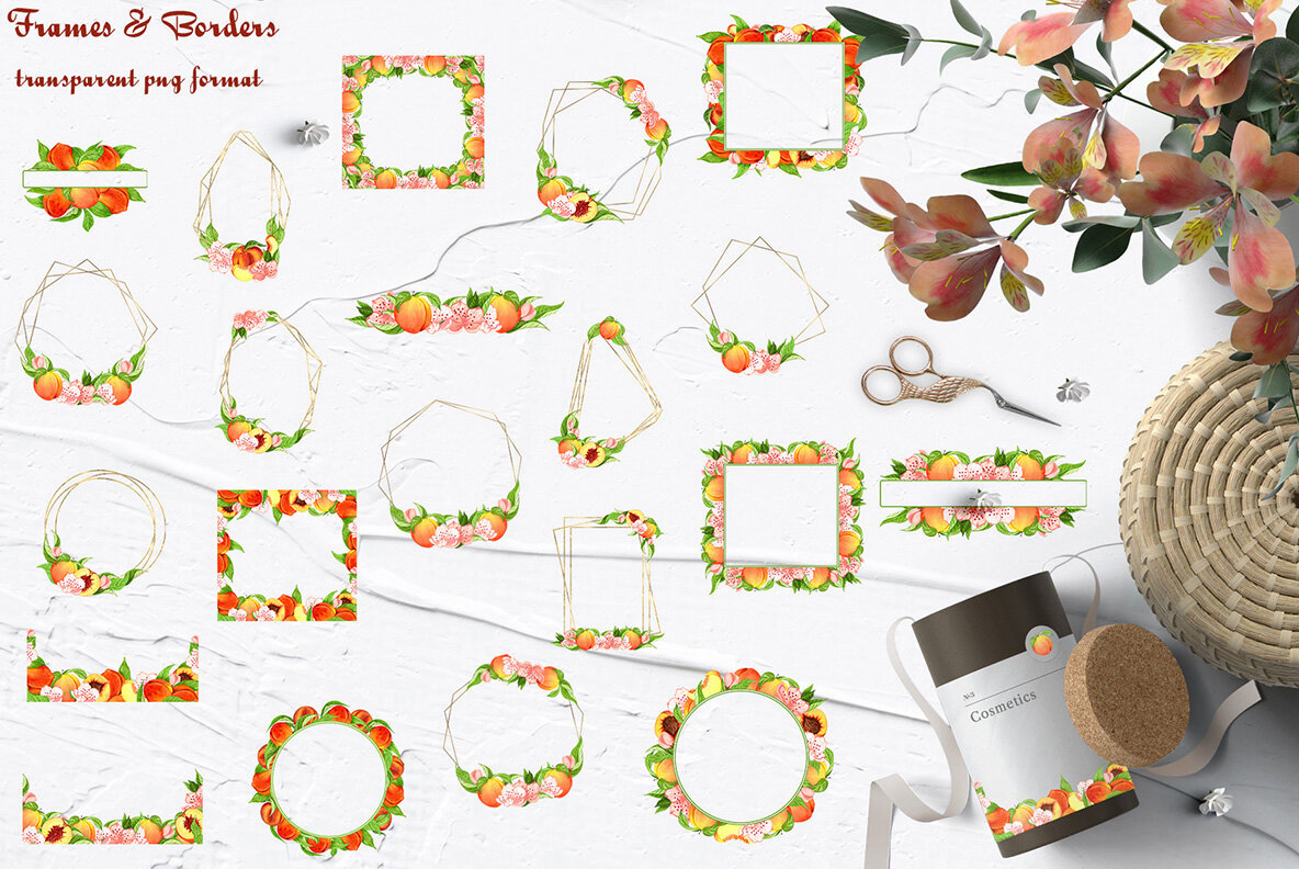 Peach Watercolor Set 8