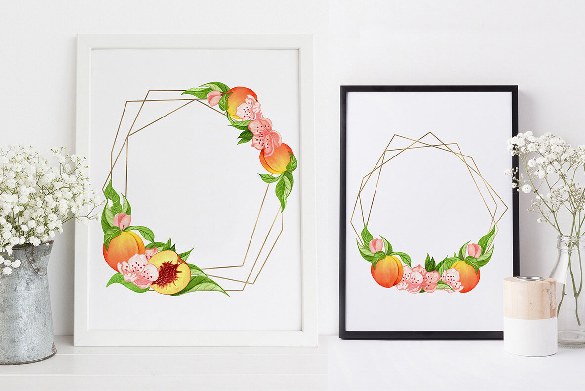 Peach Watercolor Set 10