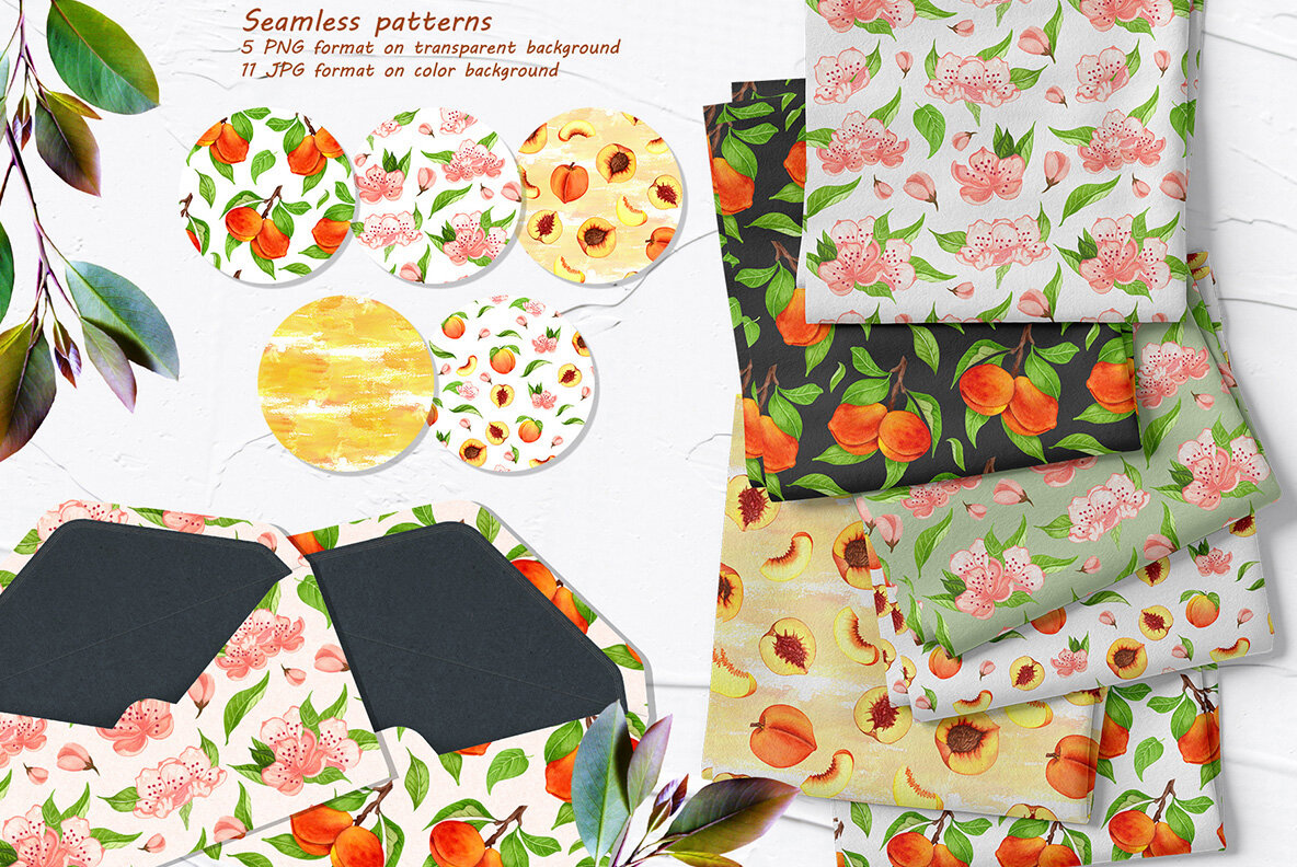 Peach Watercolor Set 11