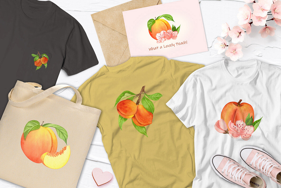 Peach Watercolor Set 13