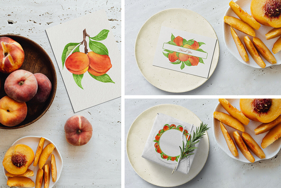 Peach Watercolor Set 16