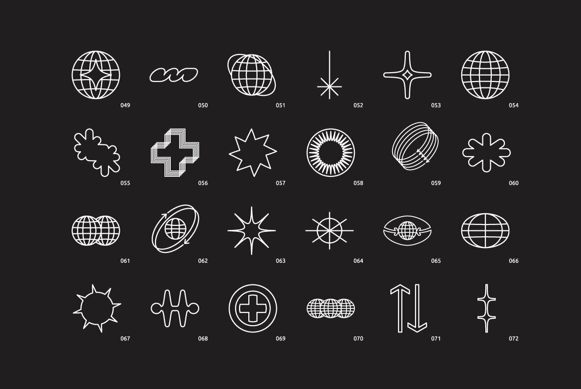 96 Linear Vector Shapes 4