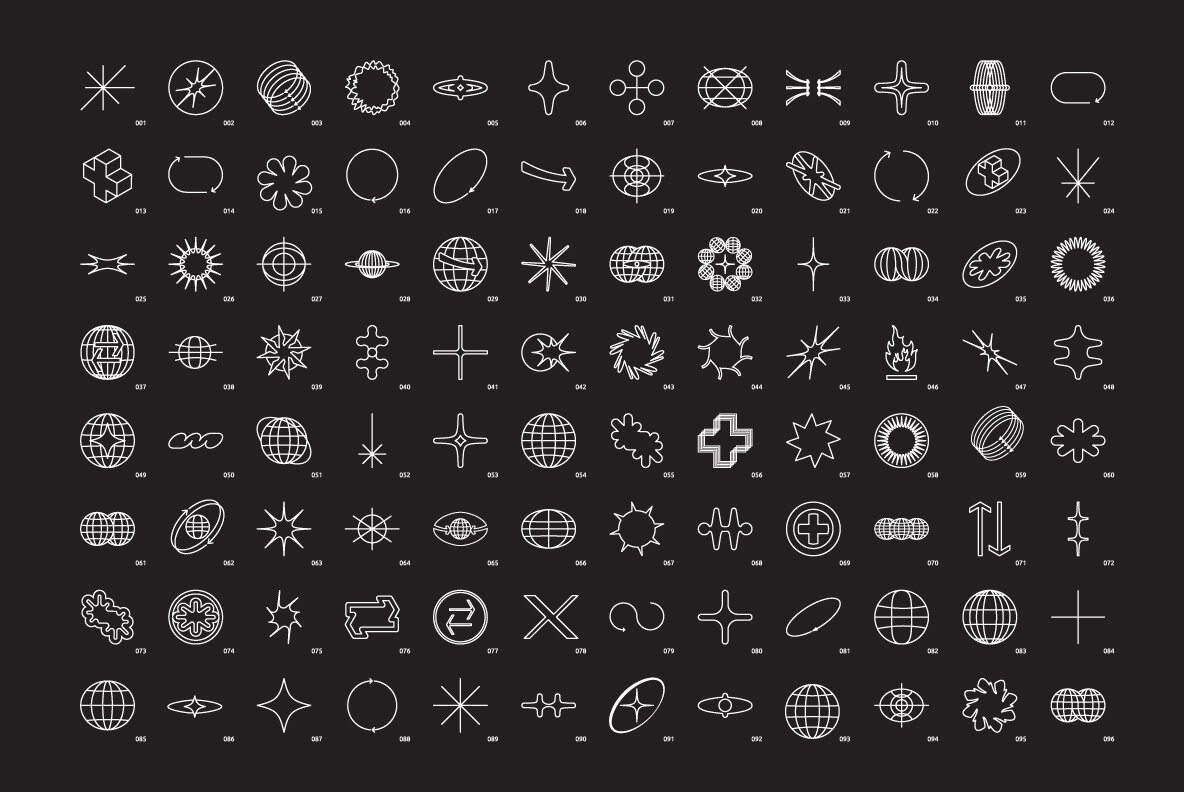 96 Linear Vector Shapes 6