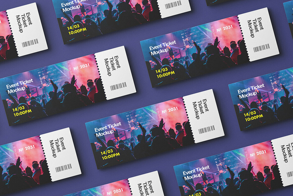 Event Tickets Mockup Set 5