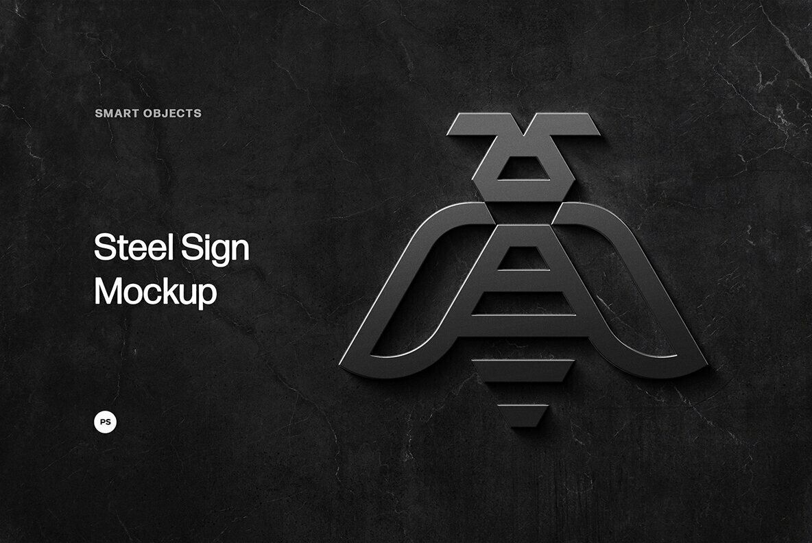 Stainless Sign Logo Mockup 1