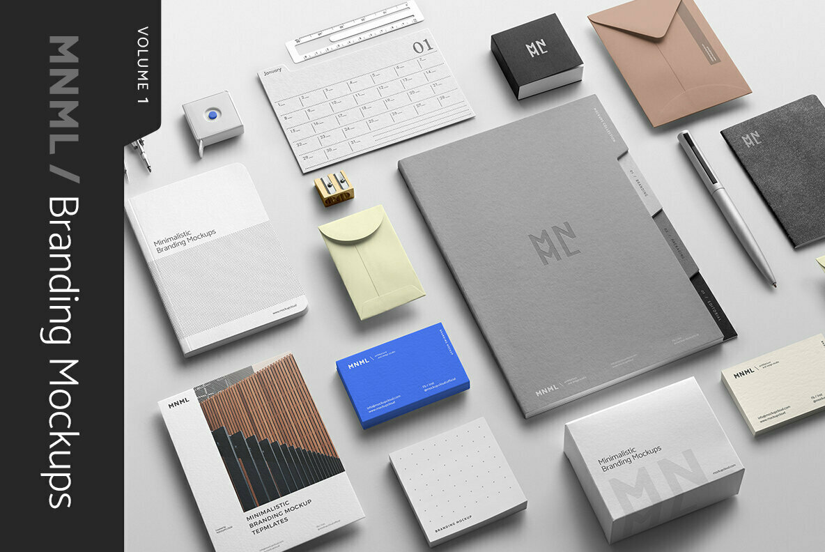 MNML Stationery Branding Mockups Vol  1 1