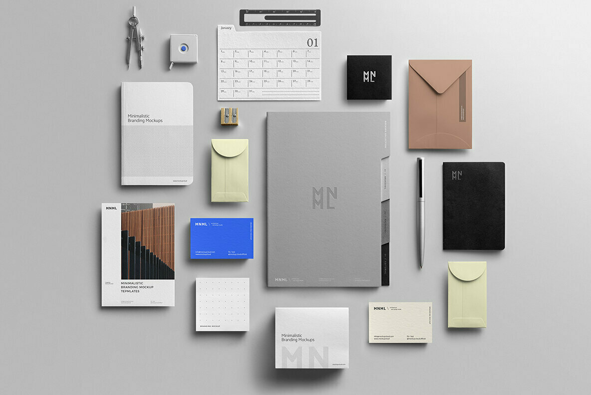 MNML Stationery Branding Mockups Vol  1 2