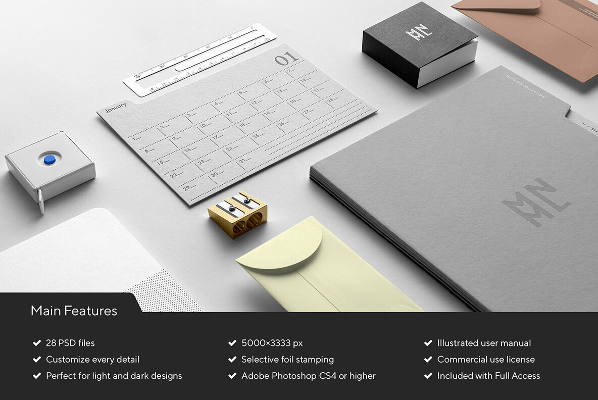MNML Stationery Branding Mockups Vol  1 4