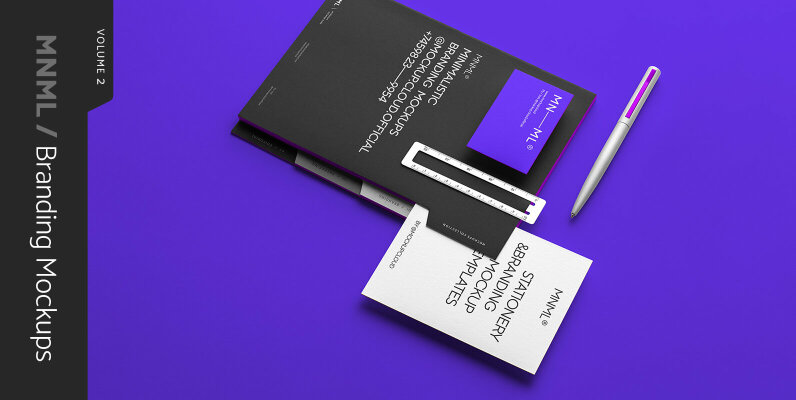 MNML Stationery Branding Mockups Vol  2