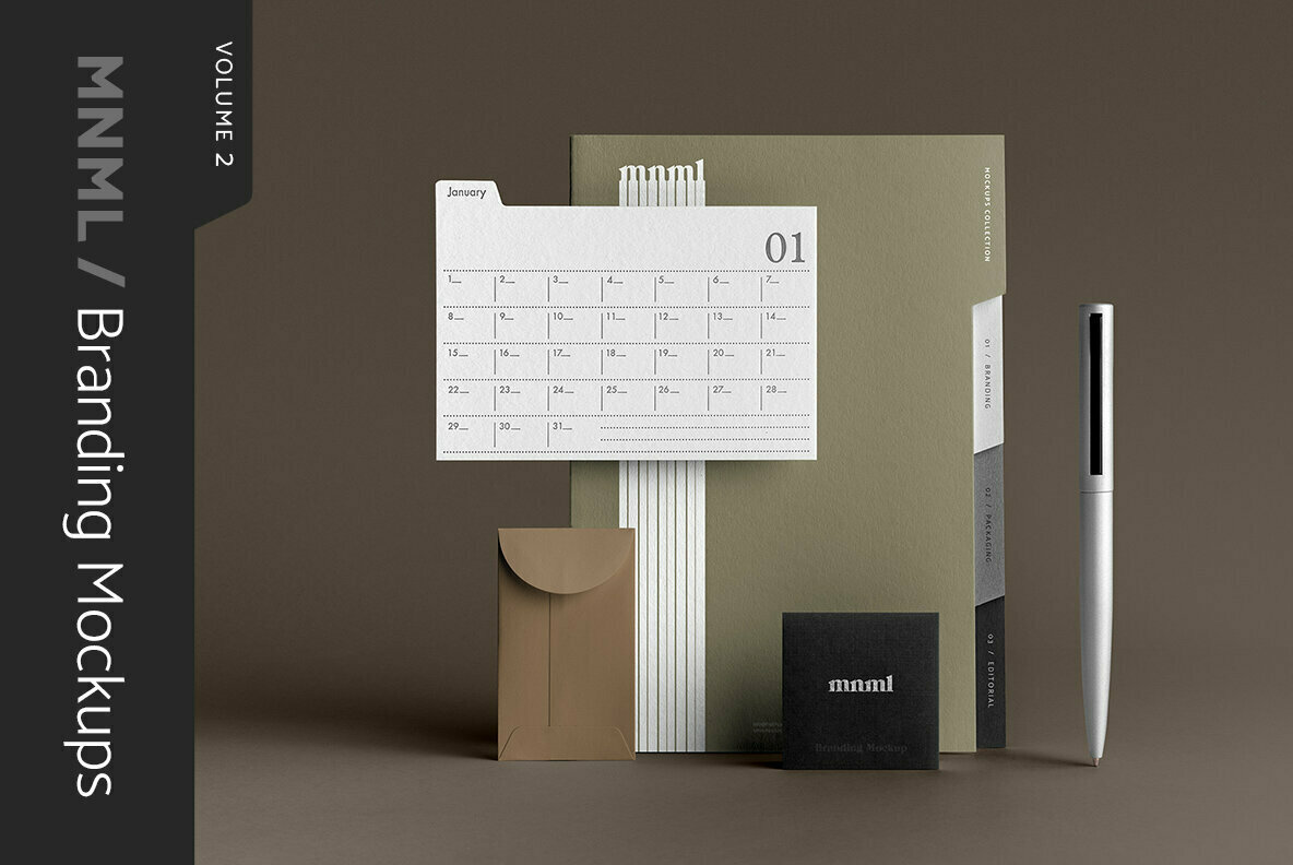 MNML Stationery Branding Mockups Vol  3 1