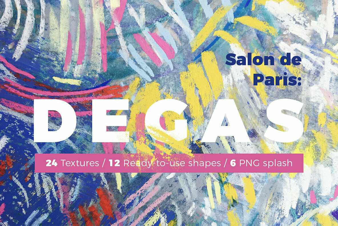 DEGAS   Hand Drawn Pastel Abstract Backgrounds 1