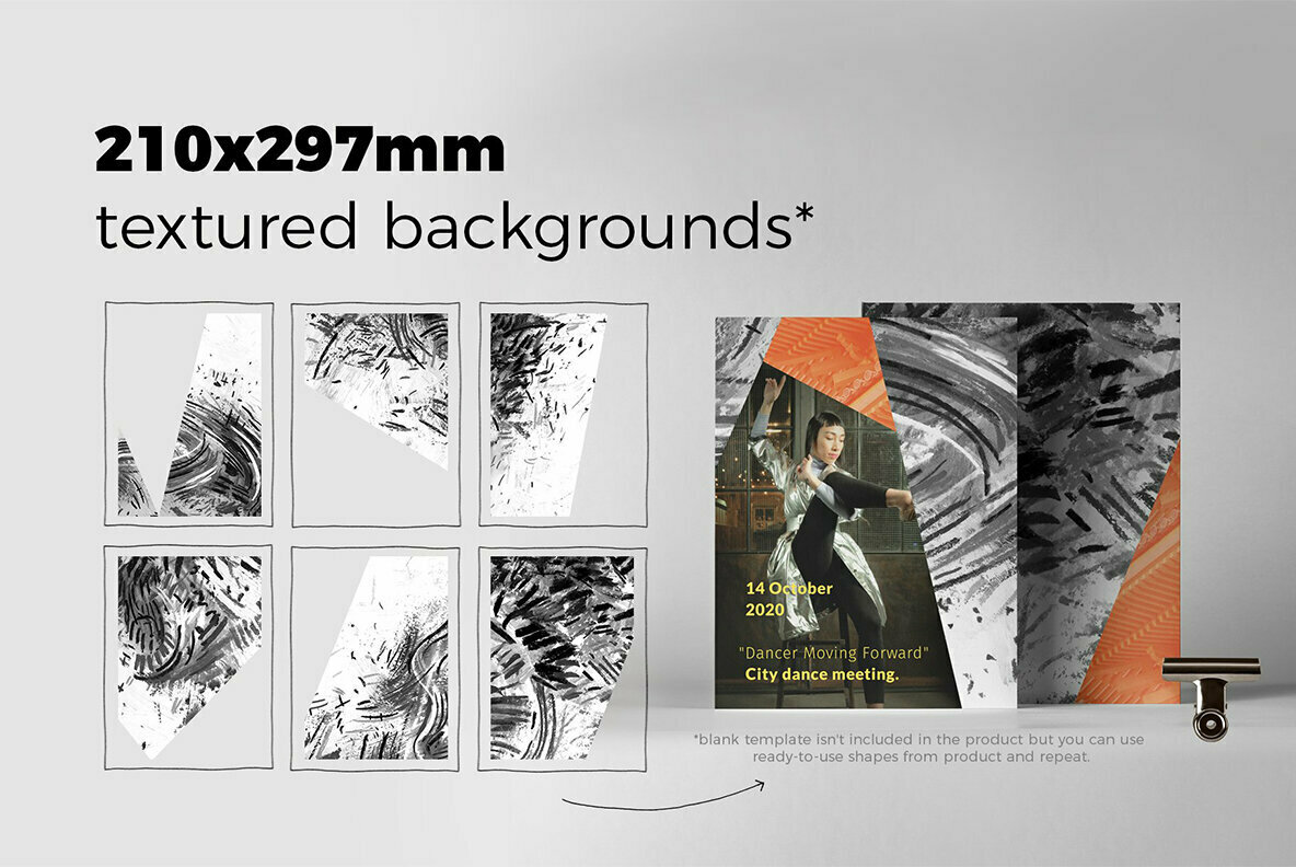 DEGAS   Hand Drawn Pastel Abstract Backgrounds 3