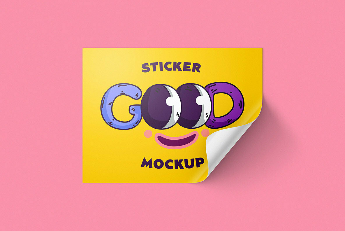 Vinyl Stickers Mockup Bundle 3