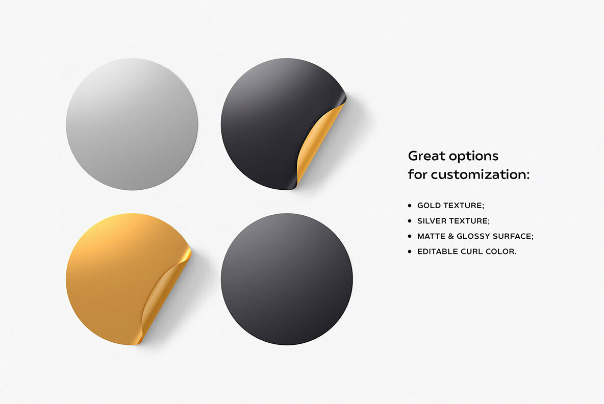 Vinyl Stickers Mockup Bundle 5