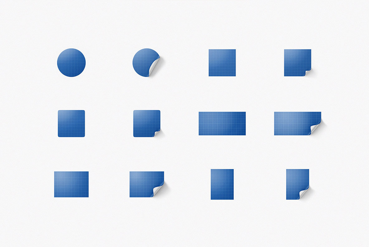 Vinyl Stickers Mockup Bundle 9