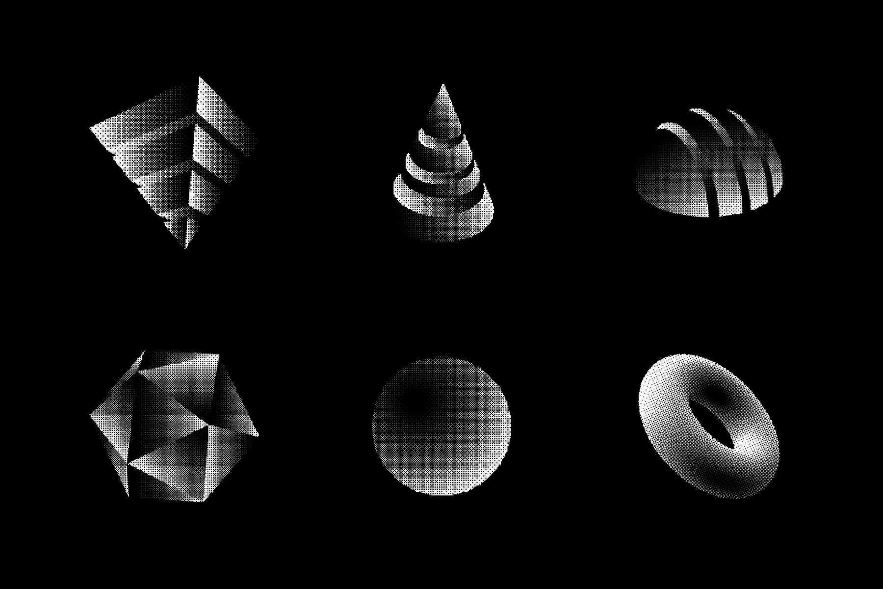 200  Abstract Halftone Elements 3