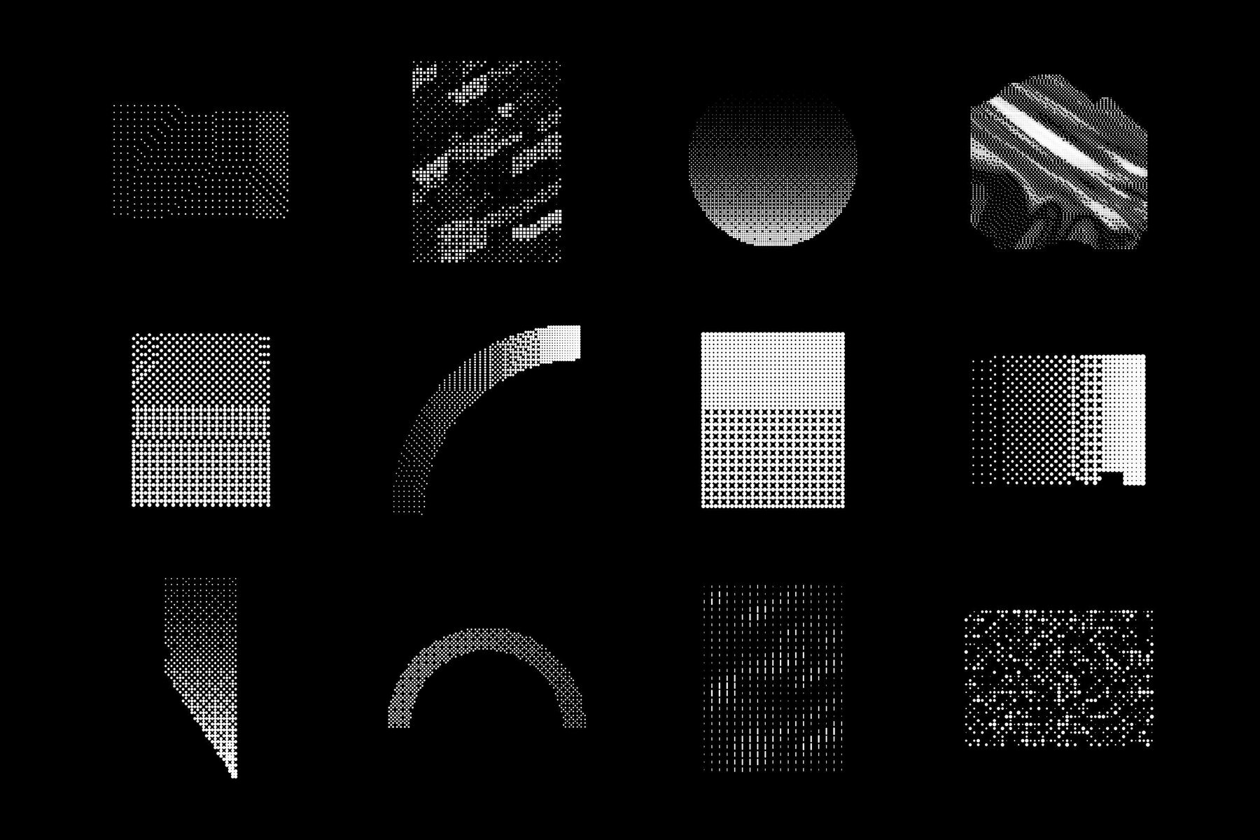 200  Abstract Halftone Elements 4