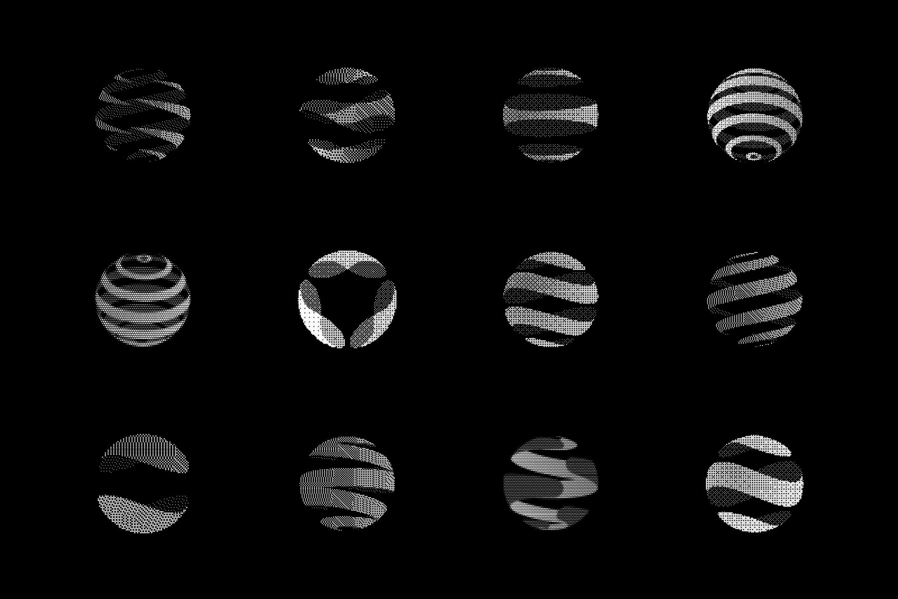 200  Abstract Halftone Elements 7