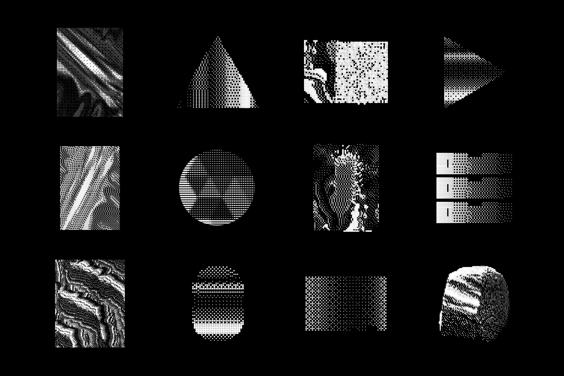200  Abstract Halftone Elements 8