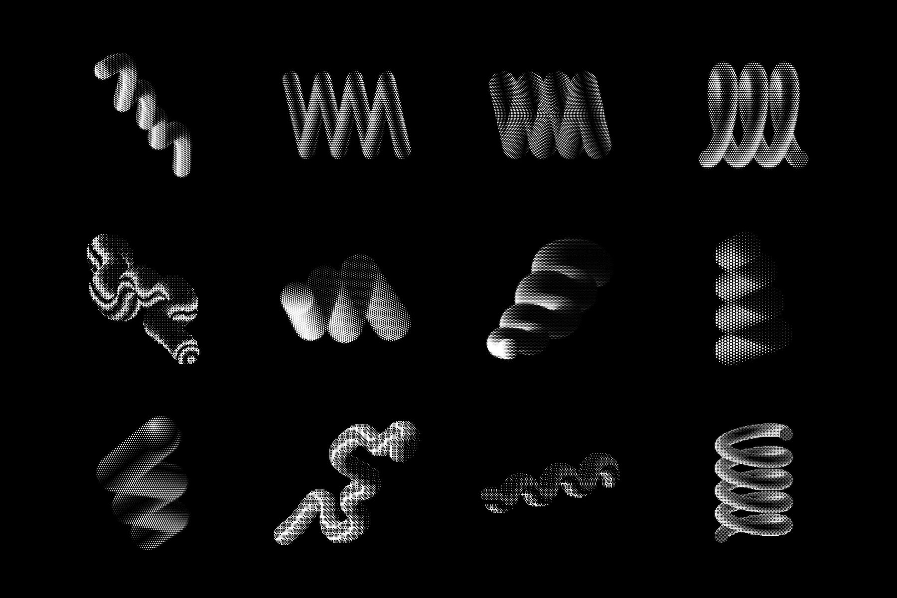 200  Abstract Halftone Elements 12