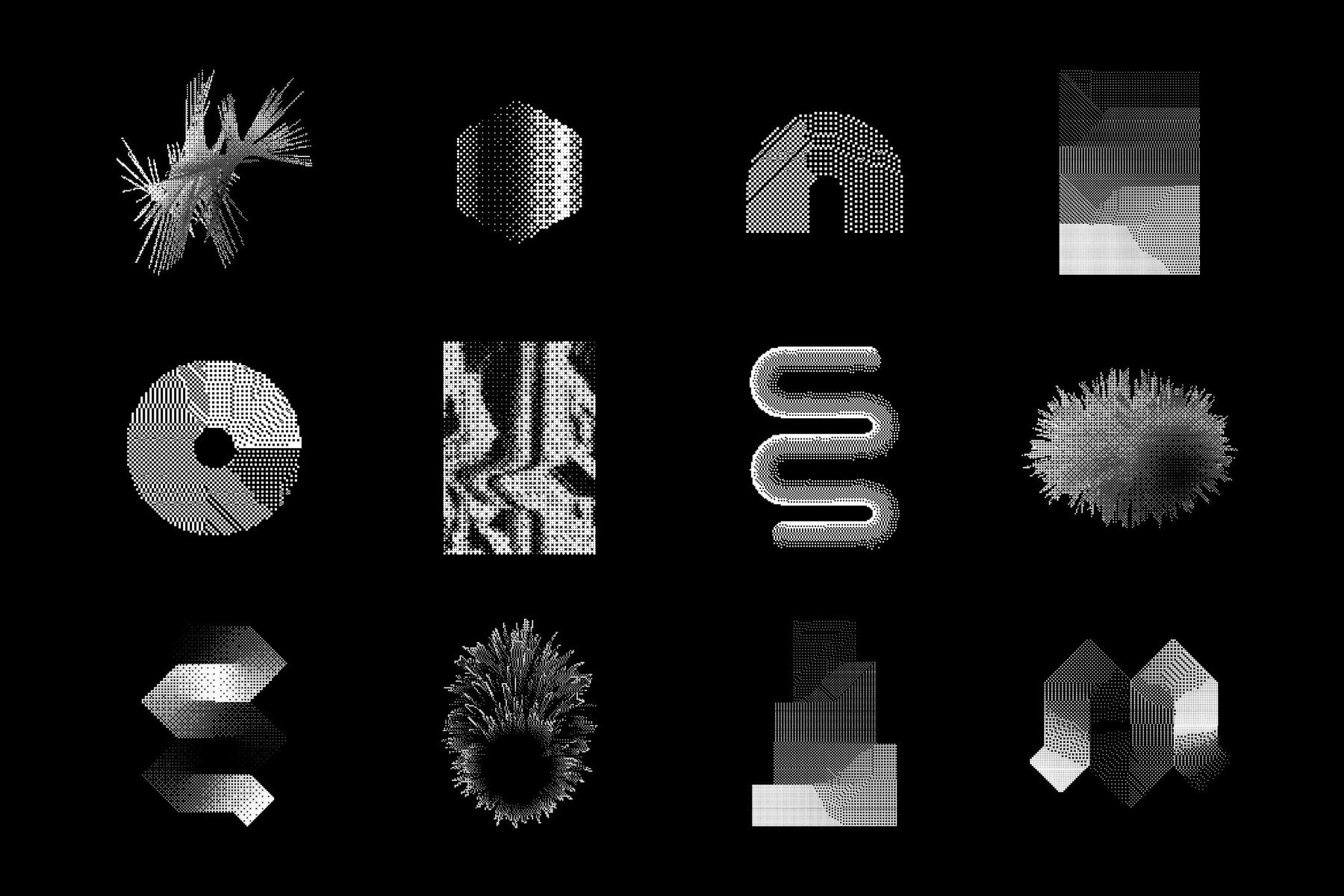 200  Abstract Halftone Elements 14