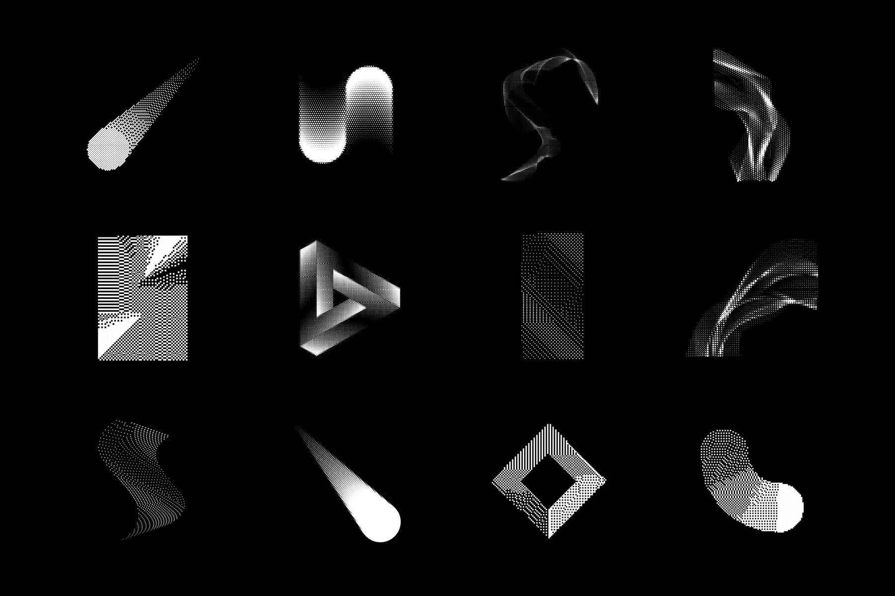 200  Abstract Halftone Elements 16