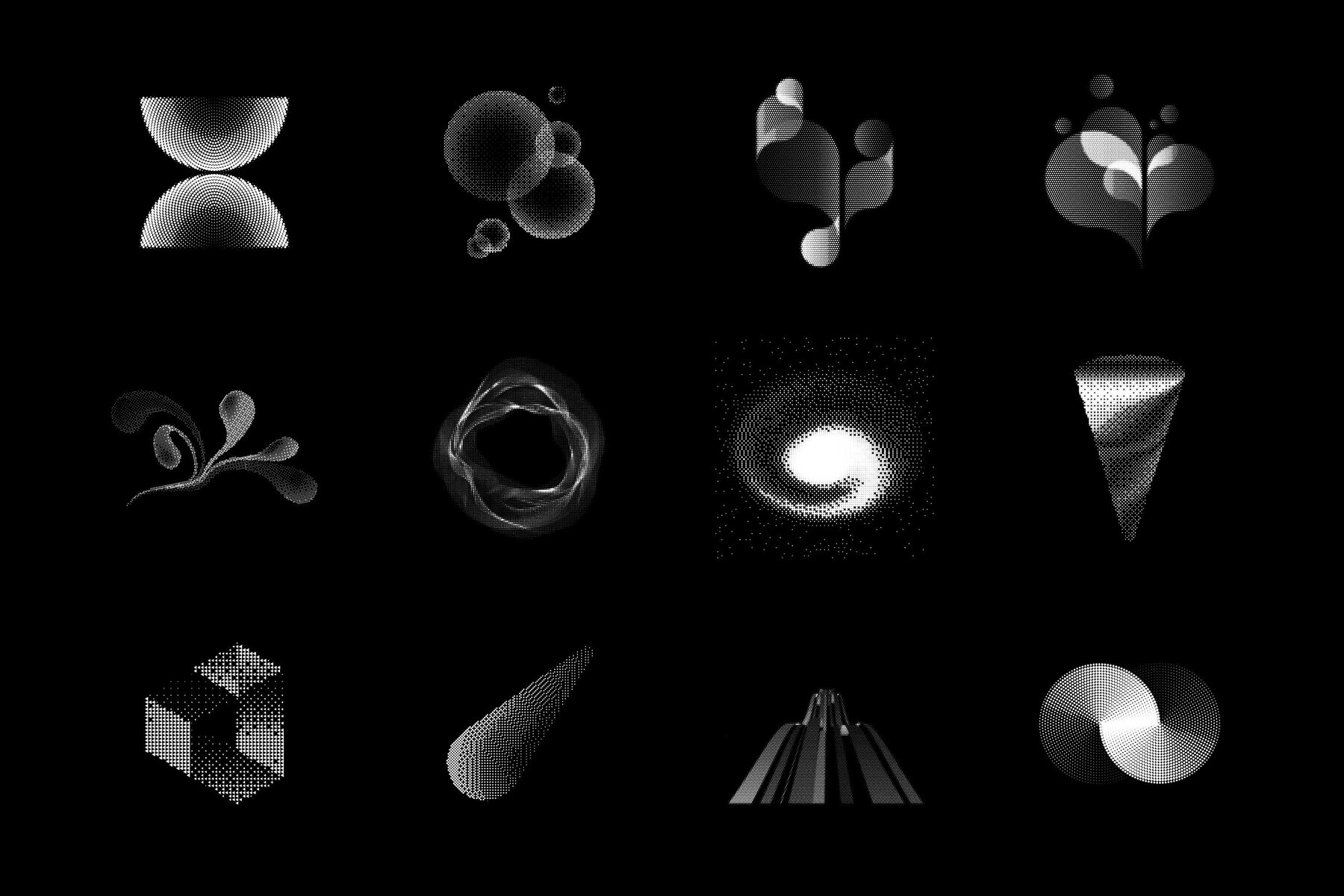 200  Abstract Halftone Elements 18