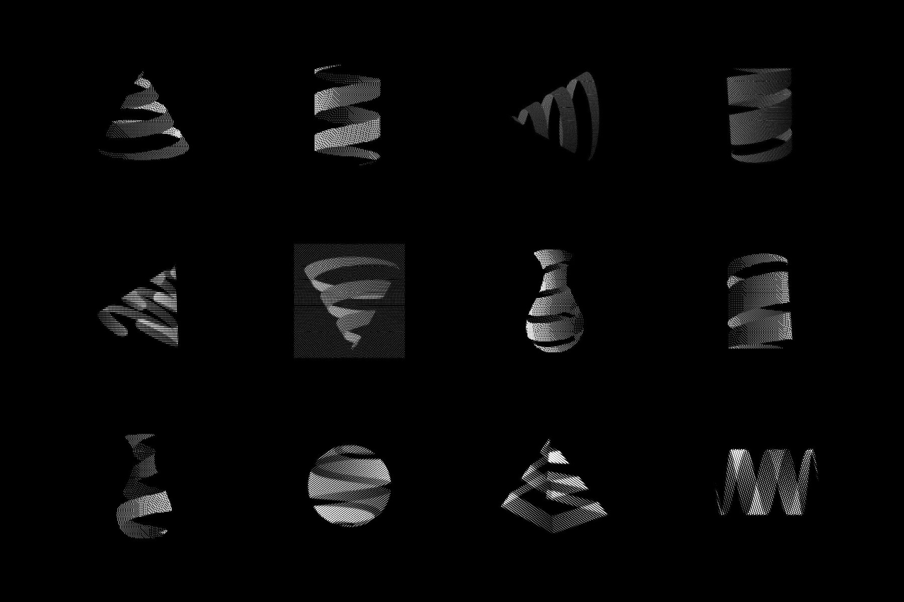 200  Abstract Halftone Elements 20