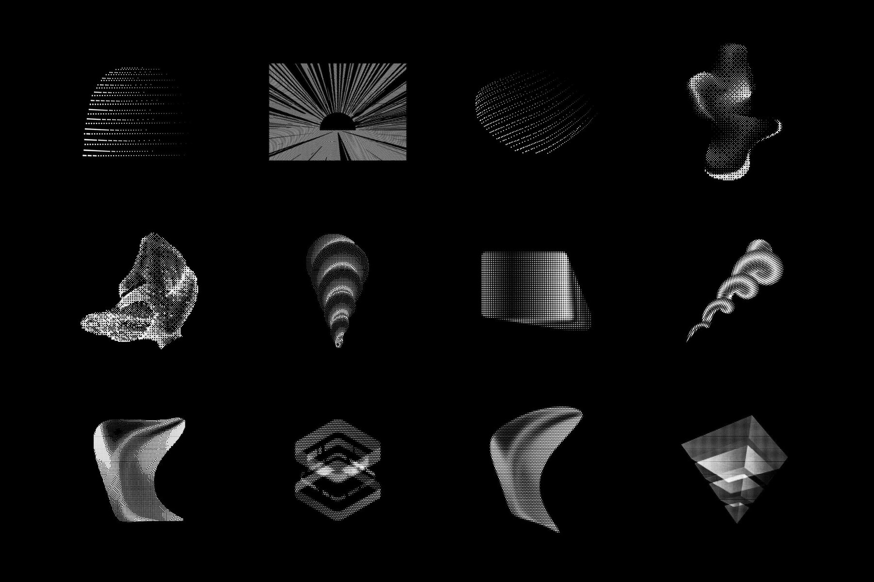 200  Abstract Halftone Elements 24