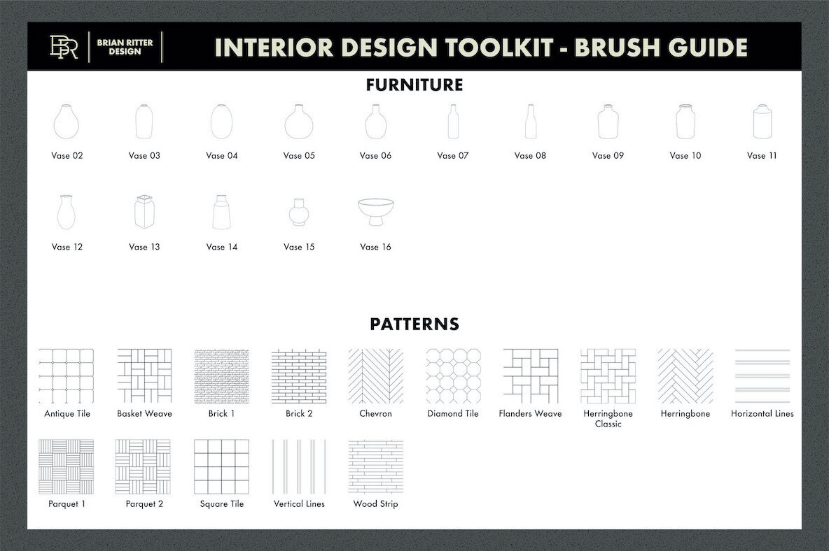 Interior Design Toolkit for Procreate 11