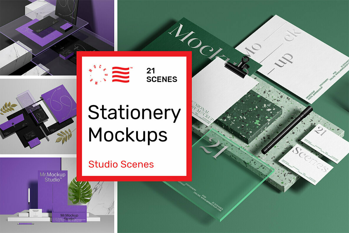 Stationery Mockups   Studio Scenes 1