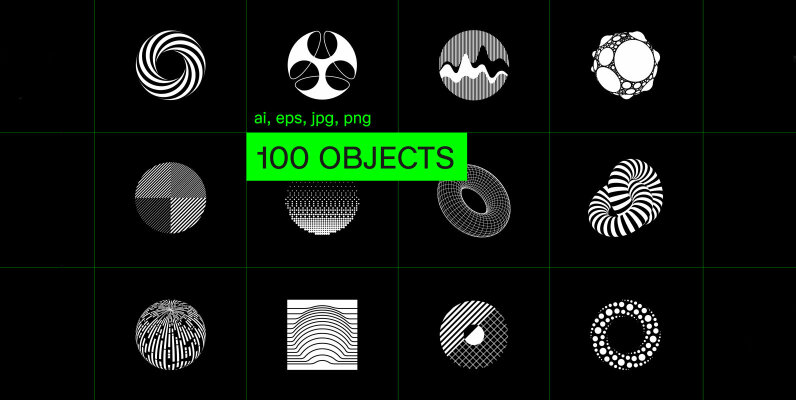 100 Circles   Spheres
