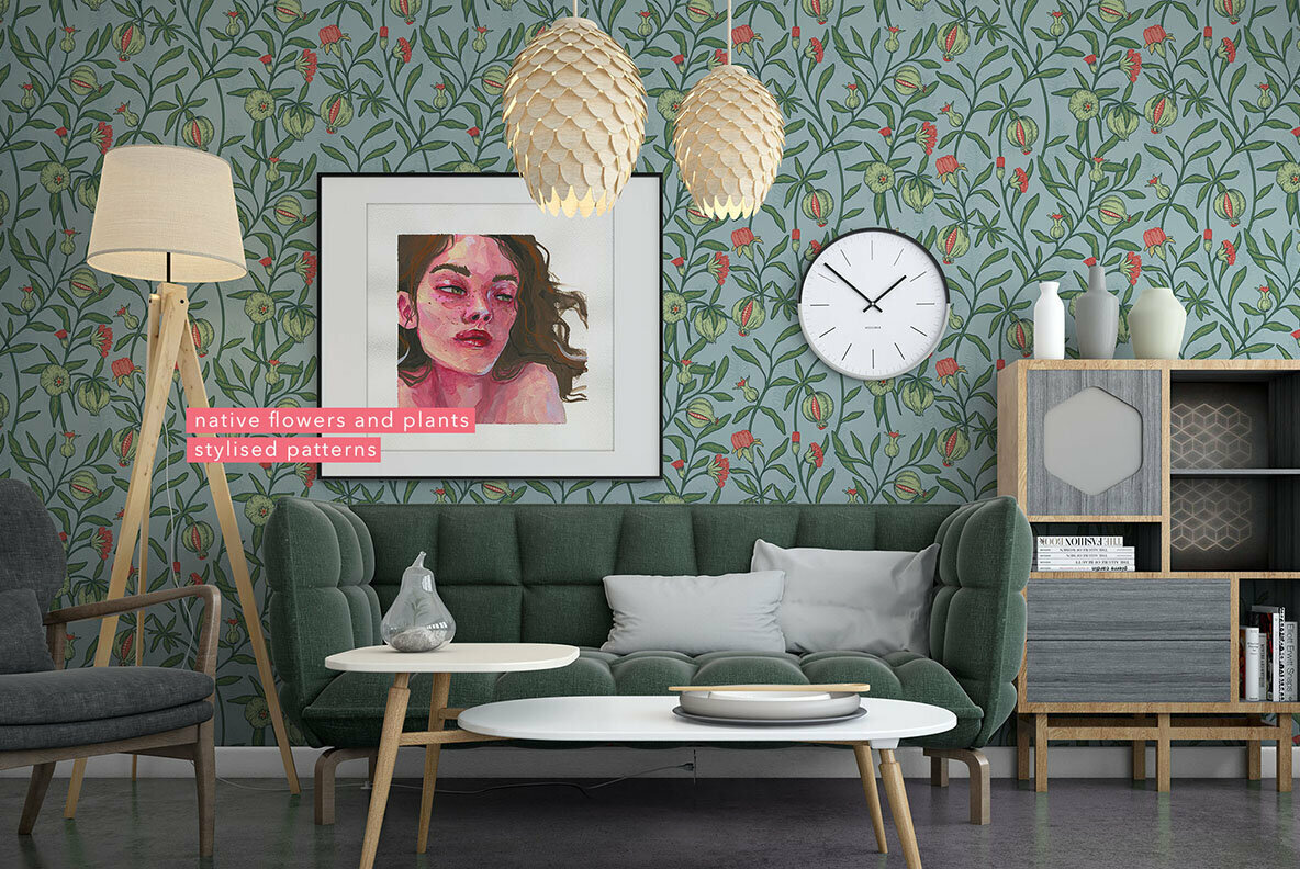 William Morris Style Patterns Set 4