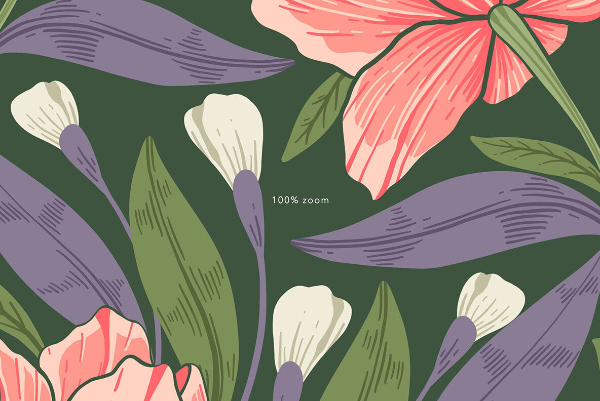 William Morris Style Patterns Set 6