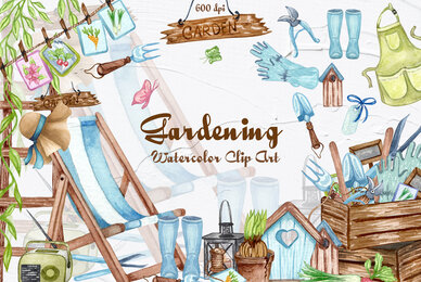 Gardening Watercolor Collection