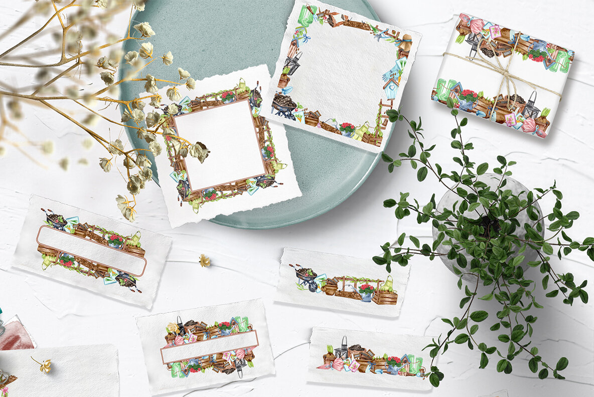 Gardening Watercolor Collection 6