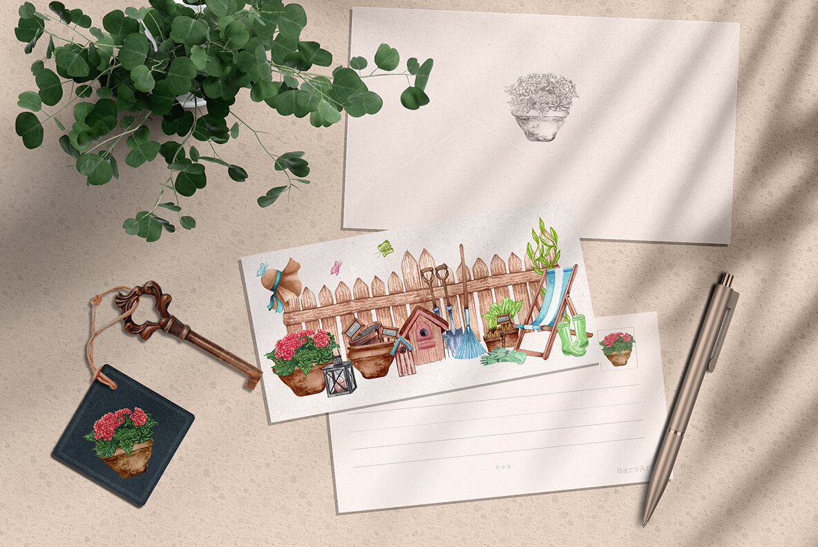 Gardening Watercolor Collection 8