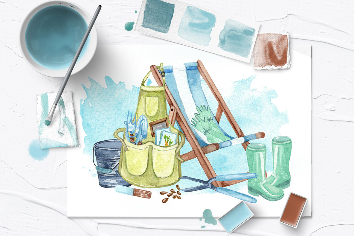 Gardening Watercolor Collection 10